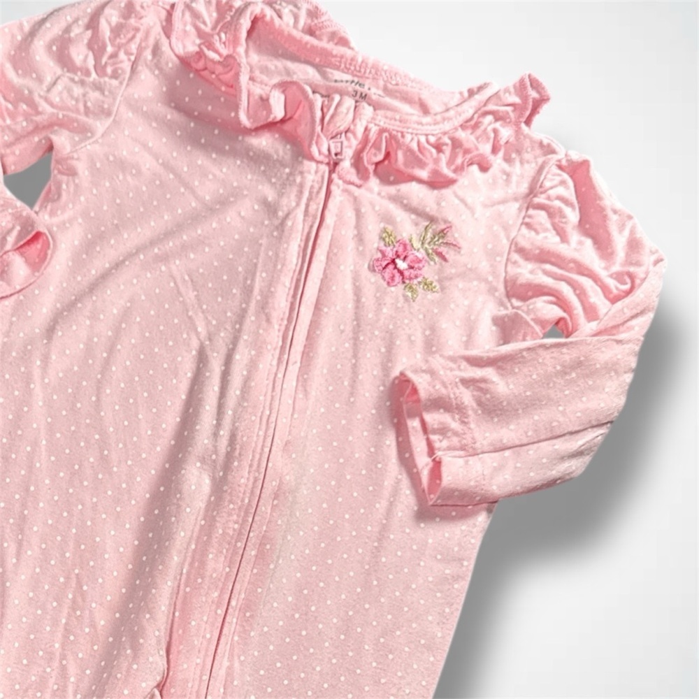 Little Me Pink Ruffled One Piece - Picture 2 of 4